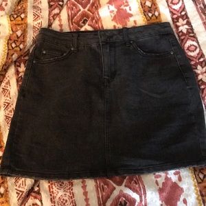 Black jeans skirt. Slightly worn